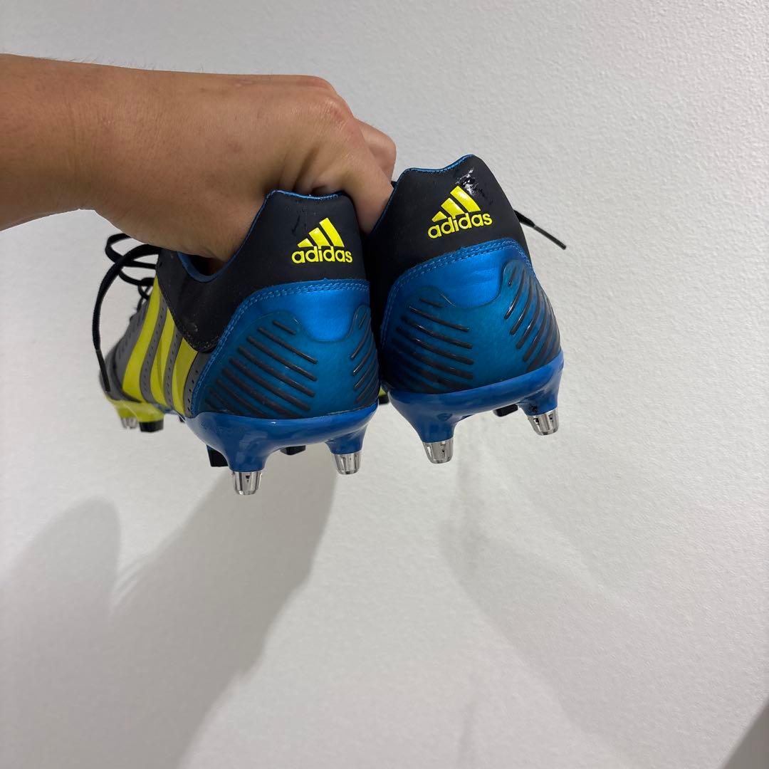 adidas ラグビーシューズ ブラック/イエロー/ブルー新品