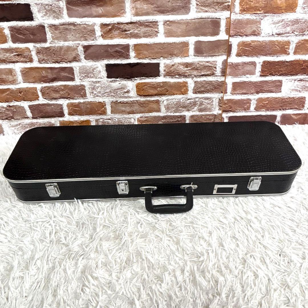 ✨極美品✨沖縄 三線 本蛇革 強化張り 黒塗り棹 ハードケース 爪 本蛇皮