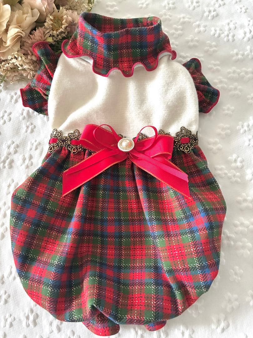 犬服ハンドメイドワンピース　あおば様