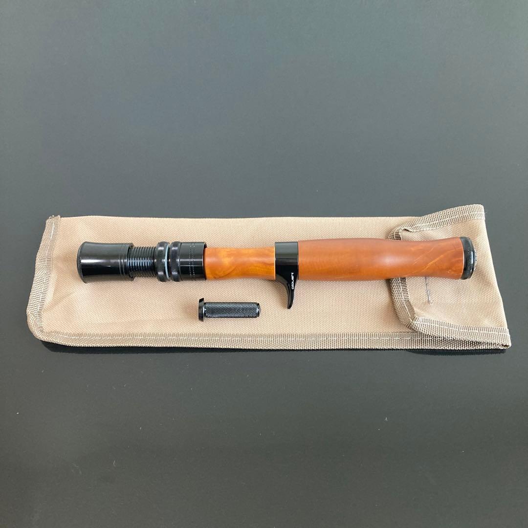 【新品】ロッドビルディング 天然木／ブラック ストレートグリップ トラウト