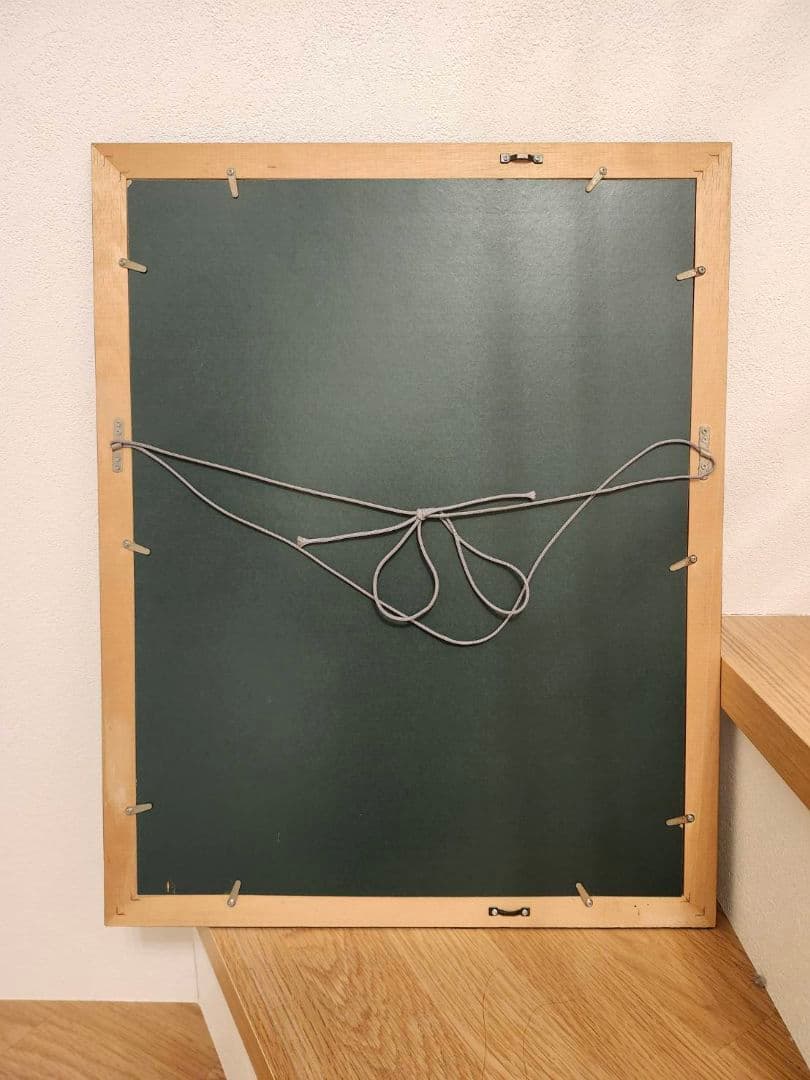 皆川泰蔵　木版画「金閣寺の庭」