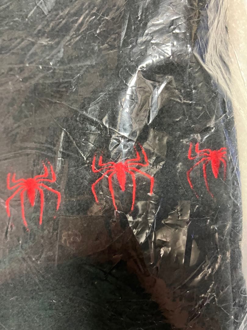 SPIDERMAN スパイダーマン／フルジップ 長袖フリース（ブラック）／刺繍