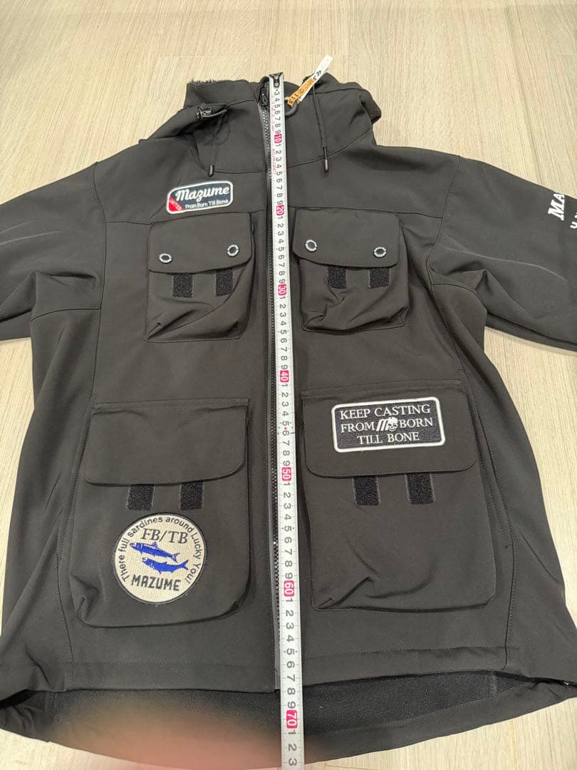 mazume マズメ フィッシングジャケット 防寒 裏ボア 黒