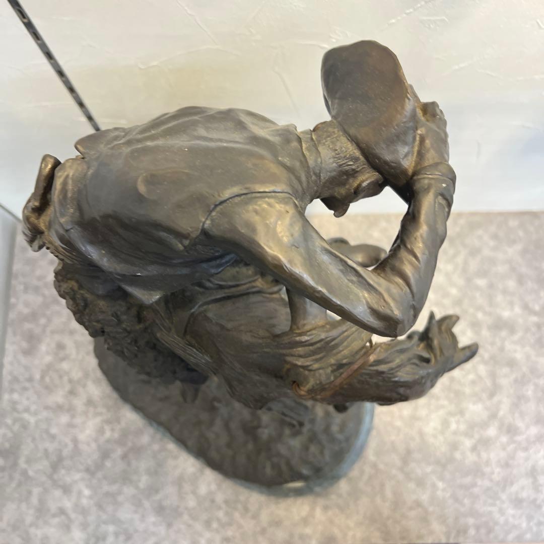 フランス　在銘　ブロンズ　ロデオ　32.2kg 高さ59㎝東な8-0106☆1F