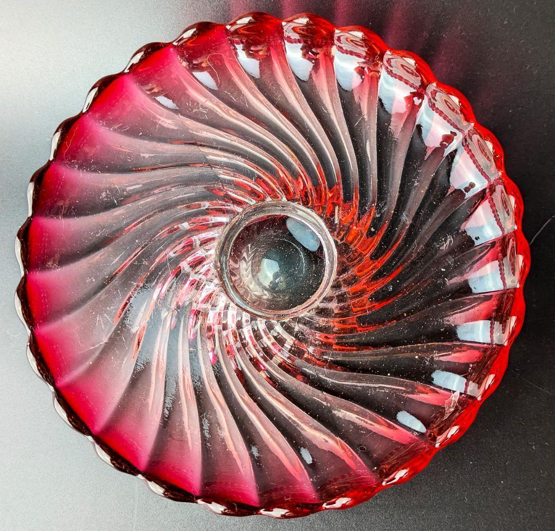 リビングを華やかに★オールドバカラ バンブー 15㎝センターピースフランス