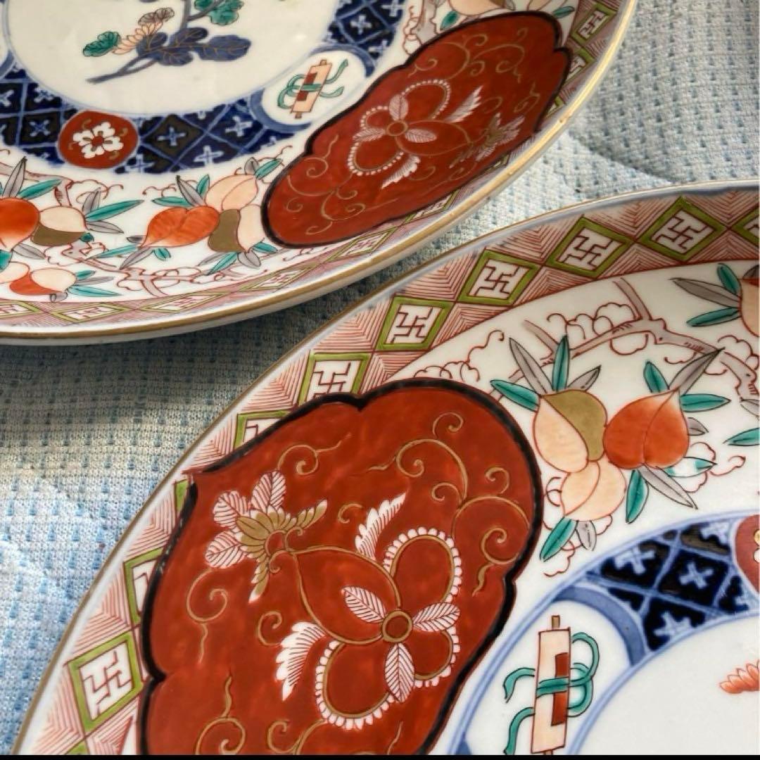 大皿 飾り皿 伊万里焼 大明萬歴年製 31cm