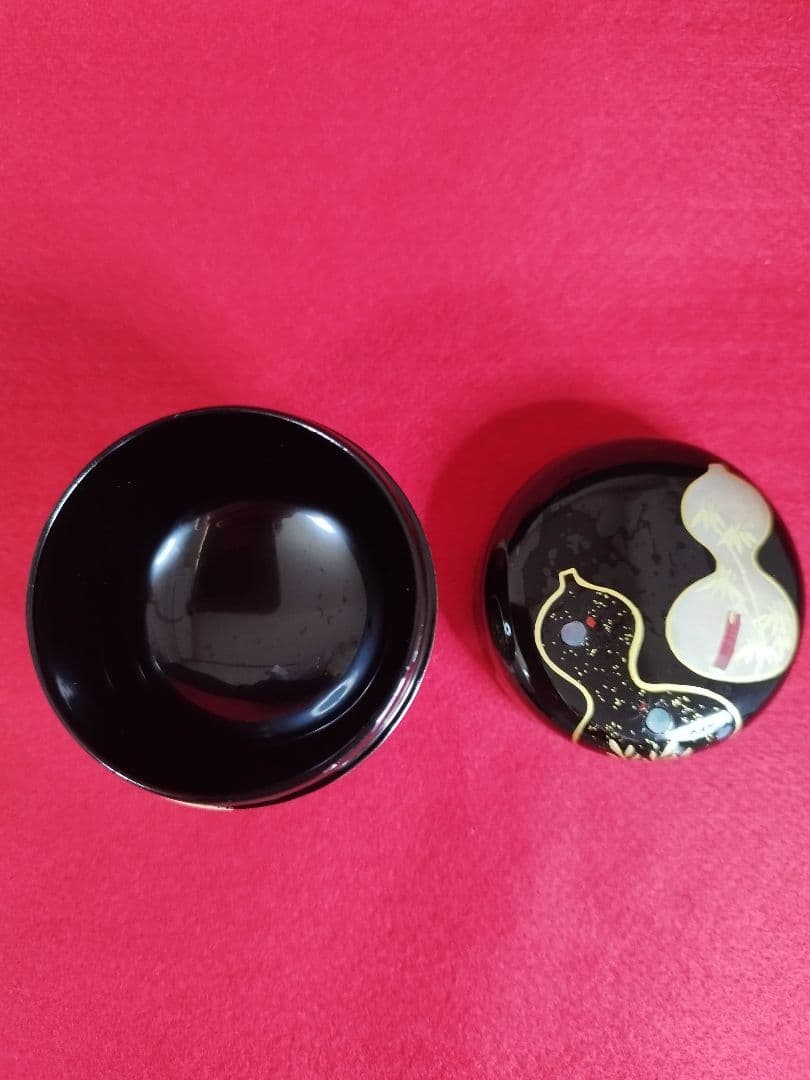 蒔絵中棗　六瓢中棗　茶道具