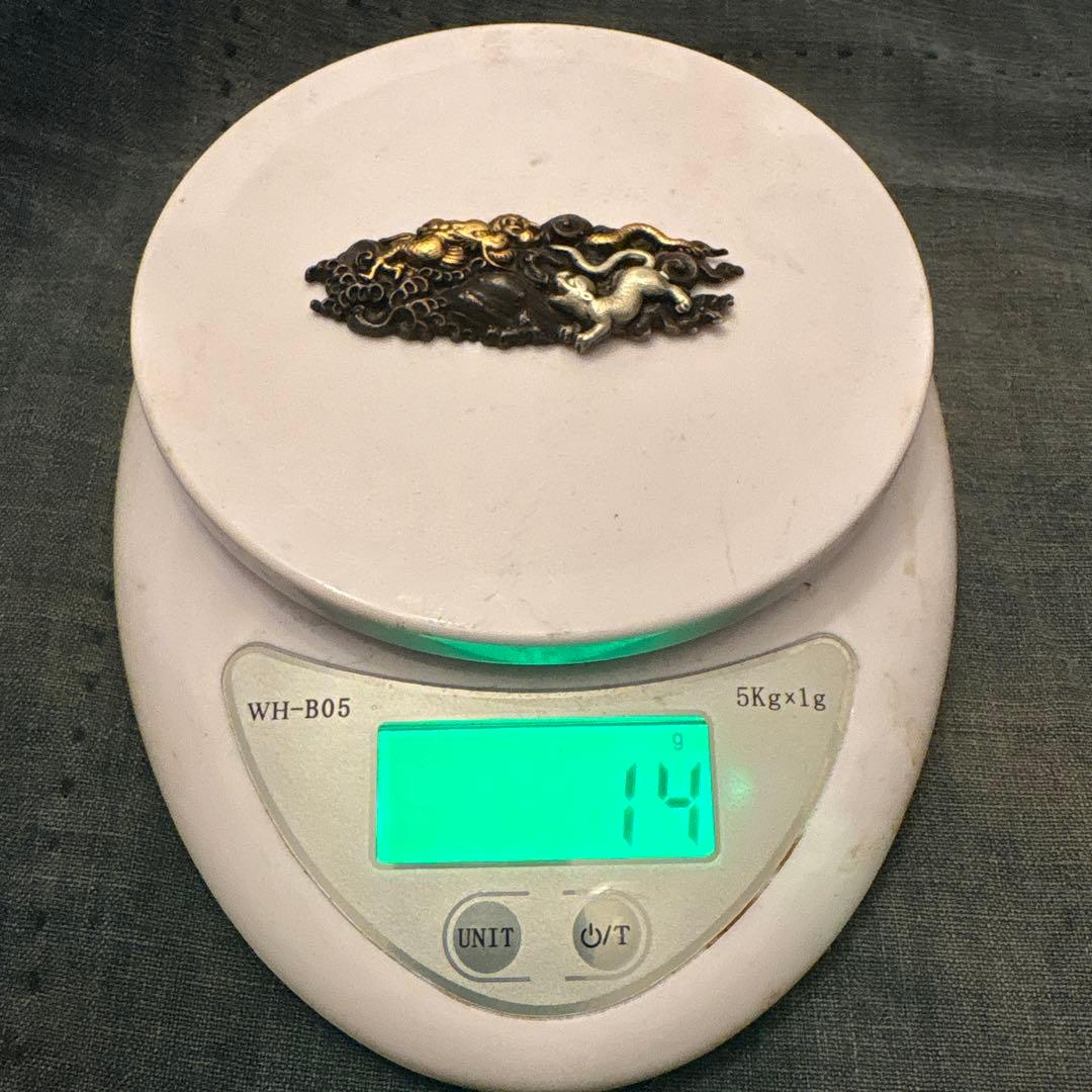 SALE⬇️時代物 目貫 龍虎　金銀　骨董　金工　刀装具　銅製