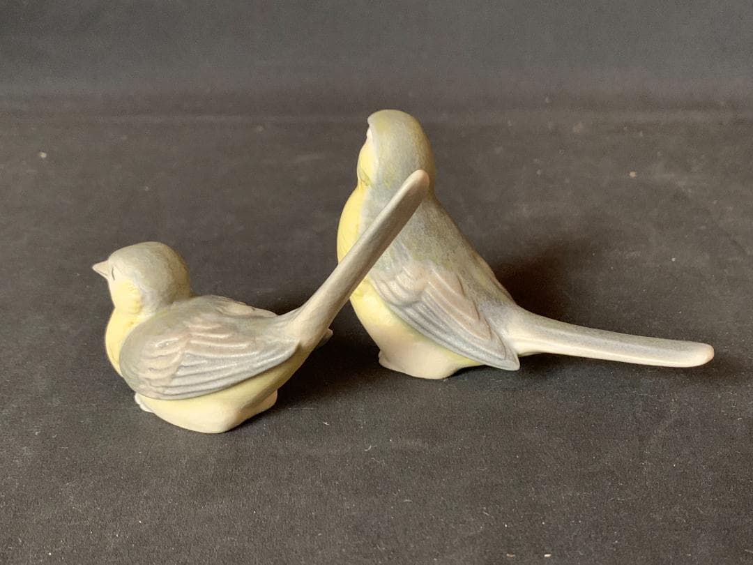 一枝庵 林沐雨造 鶺鴒 置物 共箱　京焼 盆栽 856