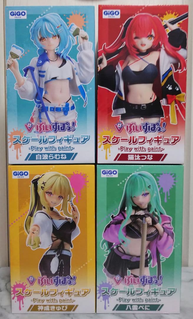 【未開封メルカリ便】美少女フィギュアまとめ売り4点 ぶいすぽ らむつなきゅぴべに
