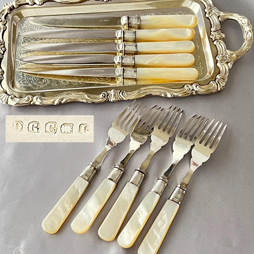 【Yates Brothers】【白蝶貝/純銀継手】パストリーセット