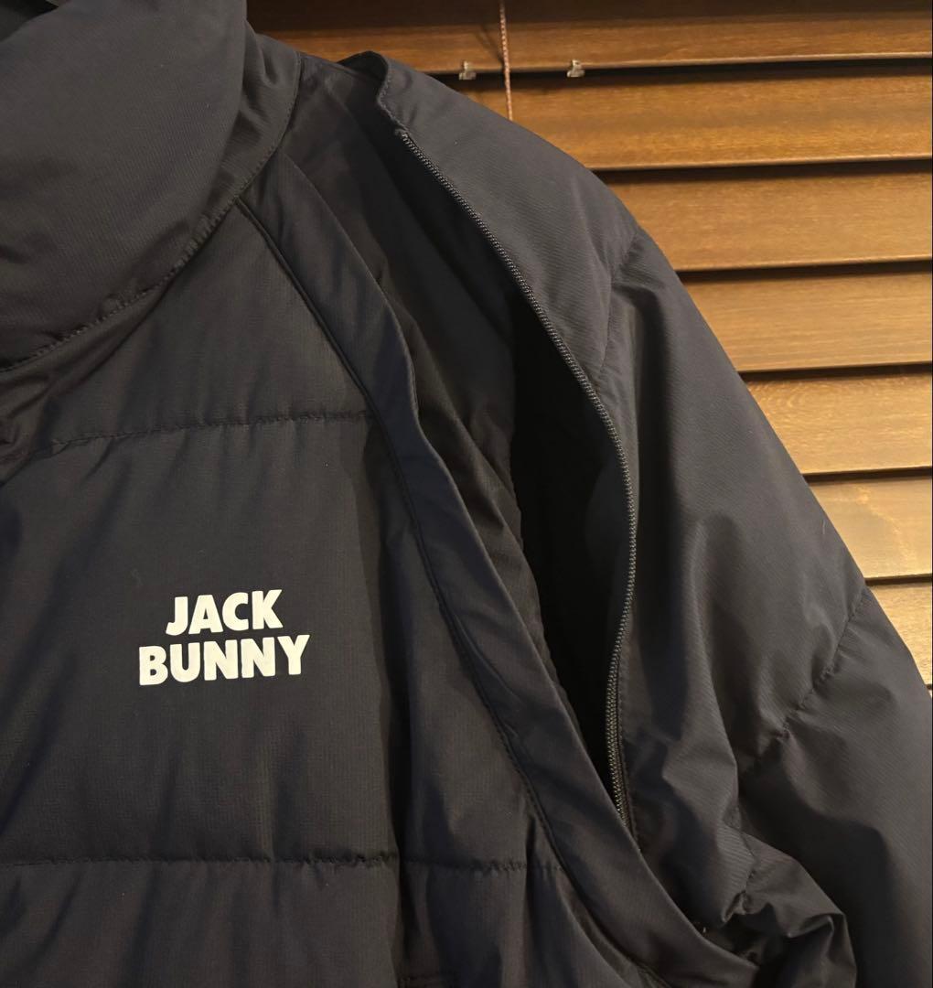 【美品】ジャックバニー ストレッチ 2WAYブルゾン ダウン ベスト サイズ5