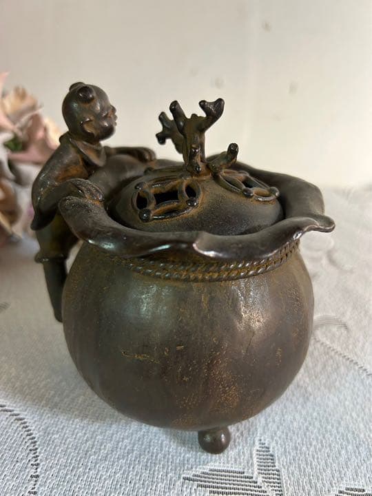高岡銅器　瑞雲作　香炉 アンティーク インテリア