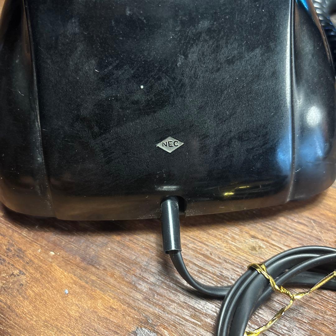 日本電気(NEC)製　ダイヤル式4号電話 黒色 アンティーク　希少実用品