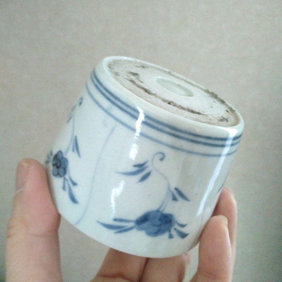 古伊万里染付花文猪口江戸時代