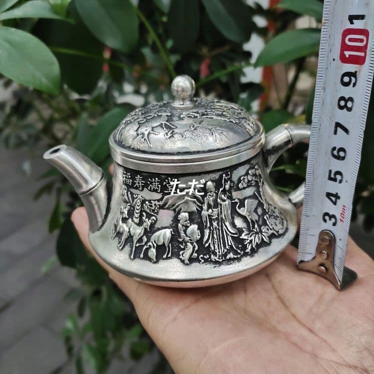銅器 福寿満堂徳利 茶壺 茶道具 煎茶器 工芸品 置物