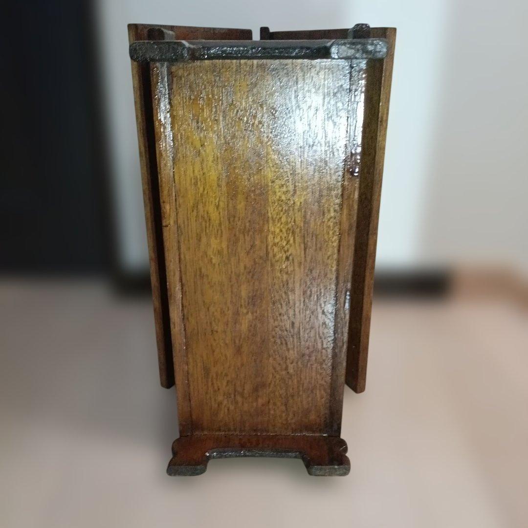 ★木製小屋型／シルバニア風／収納ボックス／ログハウス型