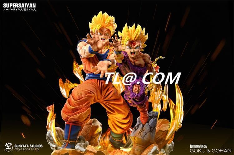 新品未開封『ドラコンボール』 　親子かめはめ波セット　ガレージキット スタチュー