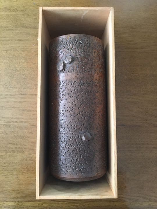 瑠璃壺　木箱入り