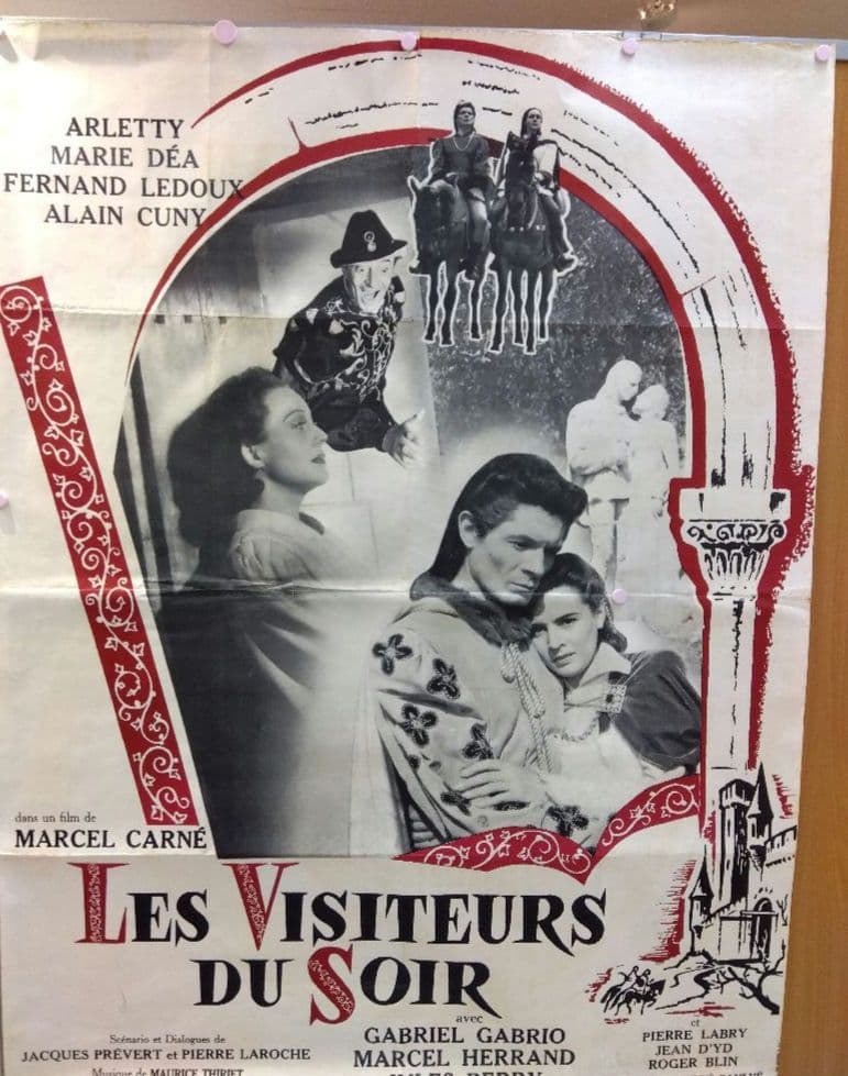 極レア悪魔が夜来る　フランスオリジナル映画ポスター1942　マルセル・カルネ作品