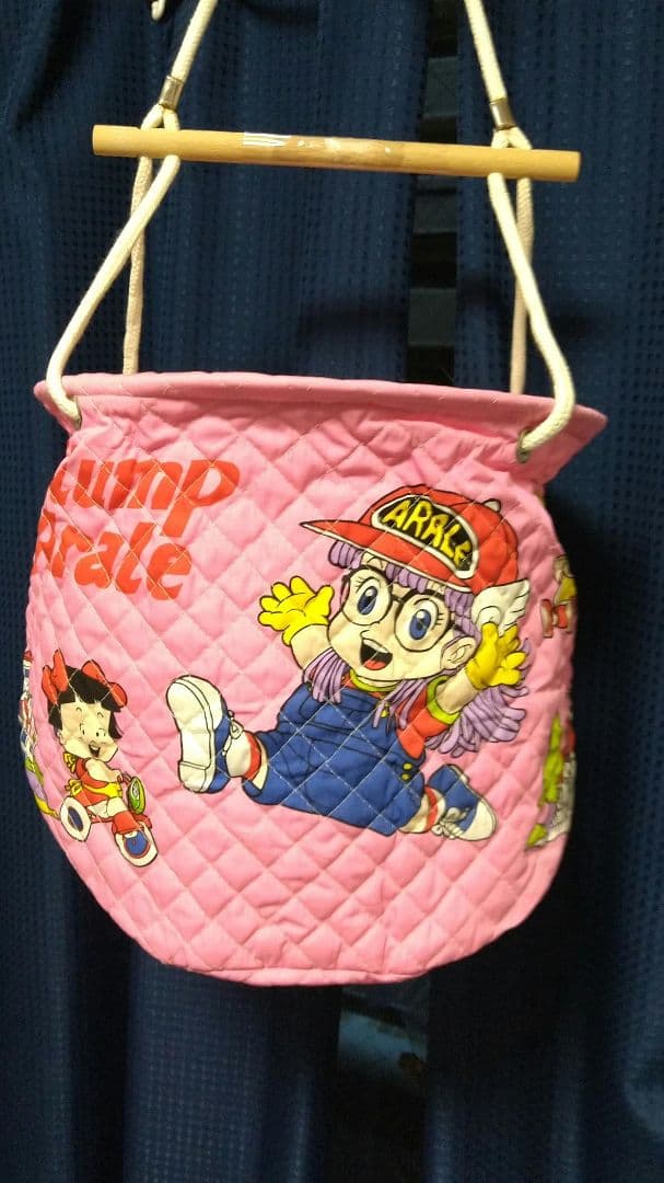 ドクタースランプ アラレちゃん 洗濯かご バスケット 布製 アンティーク