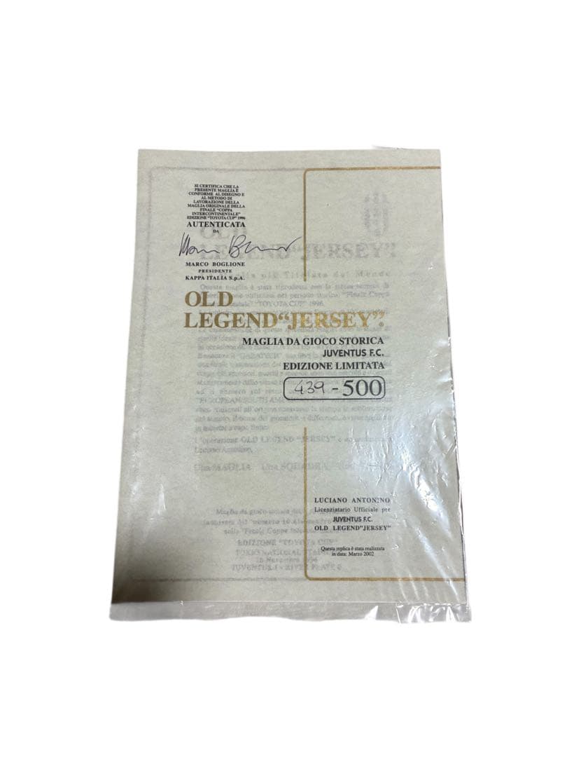 【激レア】Old Legend Jersey ユベントス ピンク 証明書有