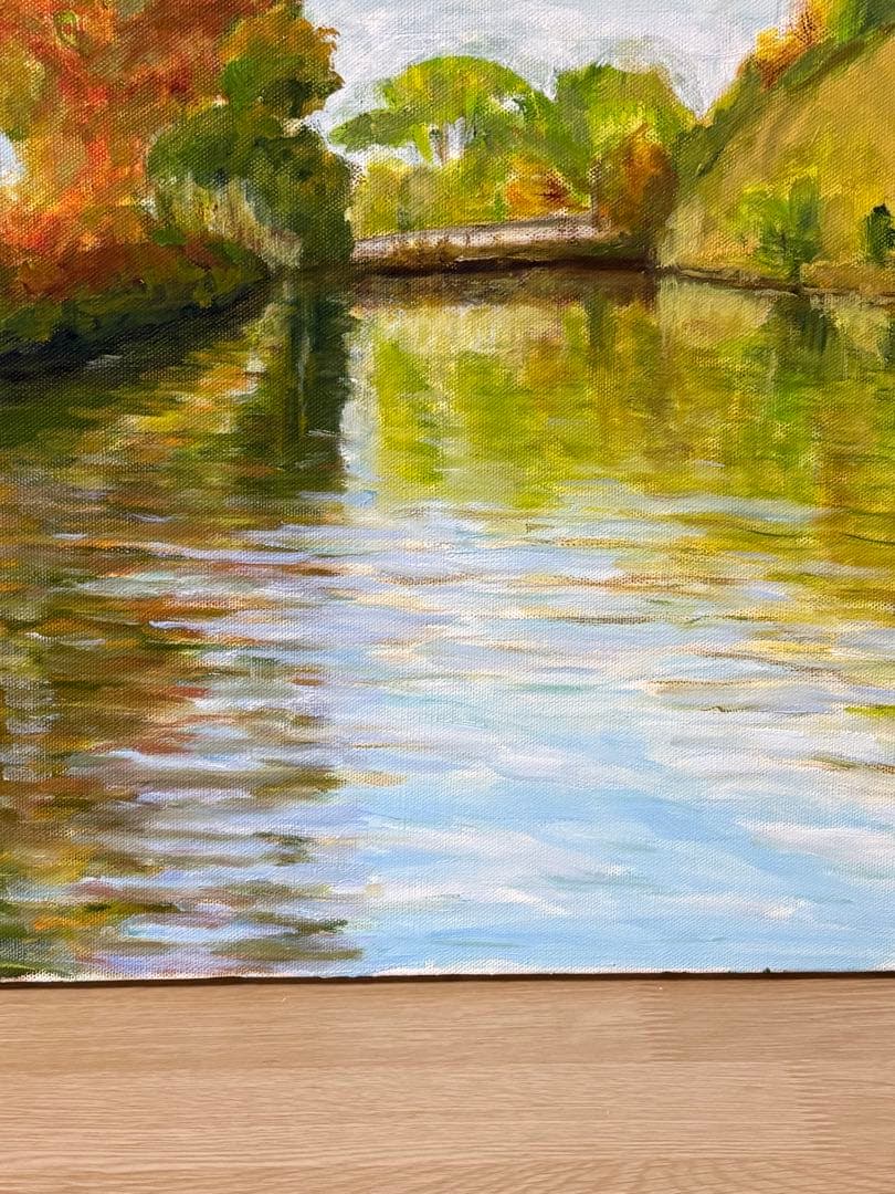 油彩原画『川下り•佐賀』　F10号　ミチ•スダ