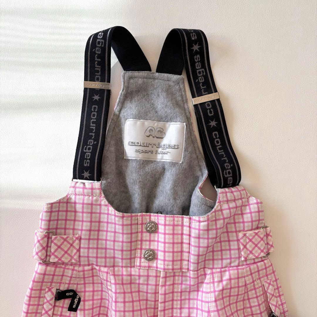 ■希少未使用品COURRÈGESスキースノーボードウェア上下ヴィンテージピンクM