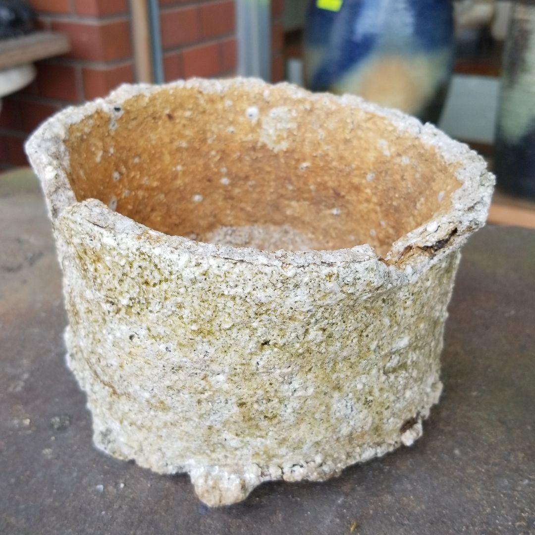 信楽焼  さや鉢 ミニ盆栽.山草鉢 U-15 高さ１１cm