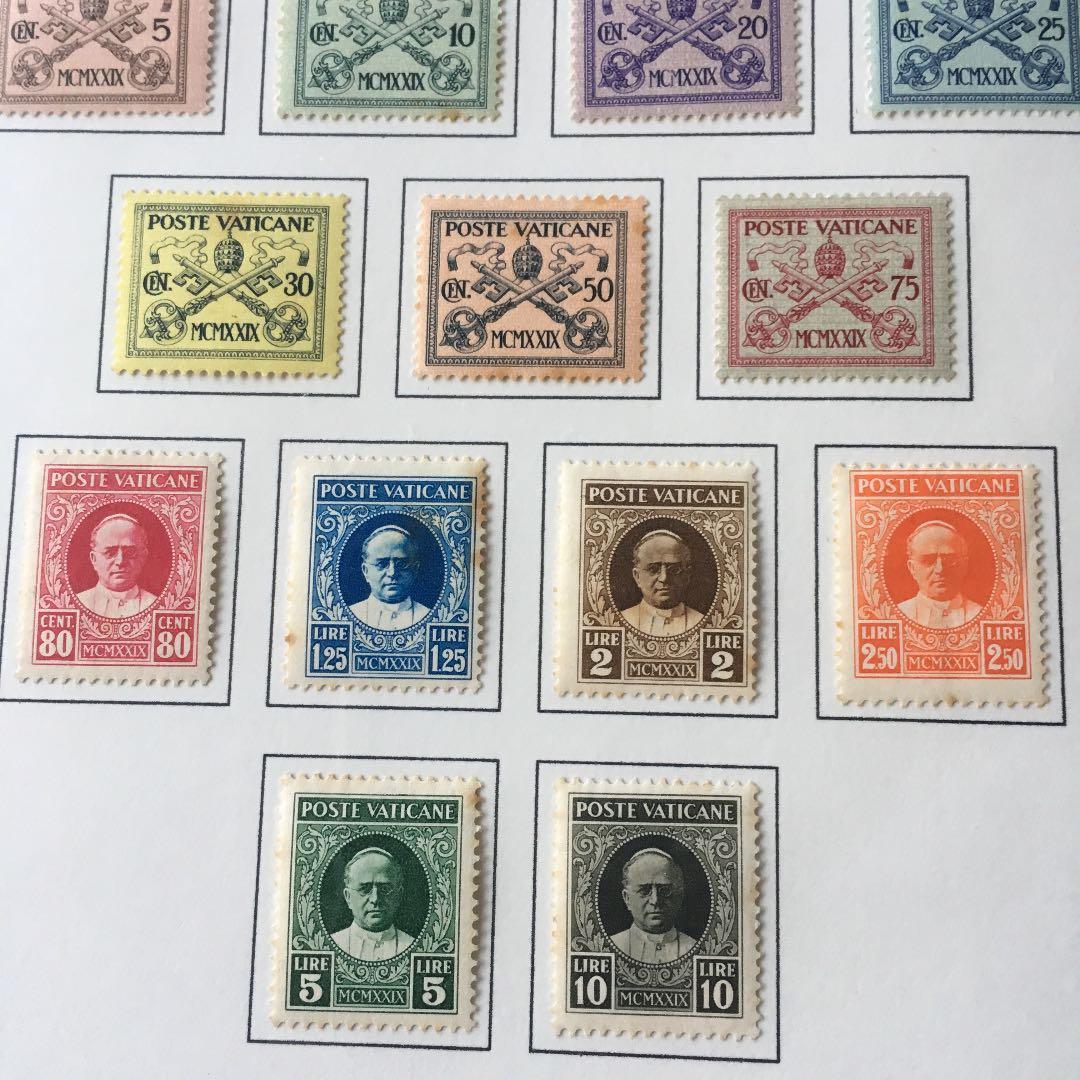 バチカン1929 Papal Arms, Pope Pius XI 未使用13種