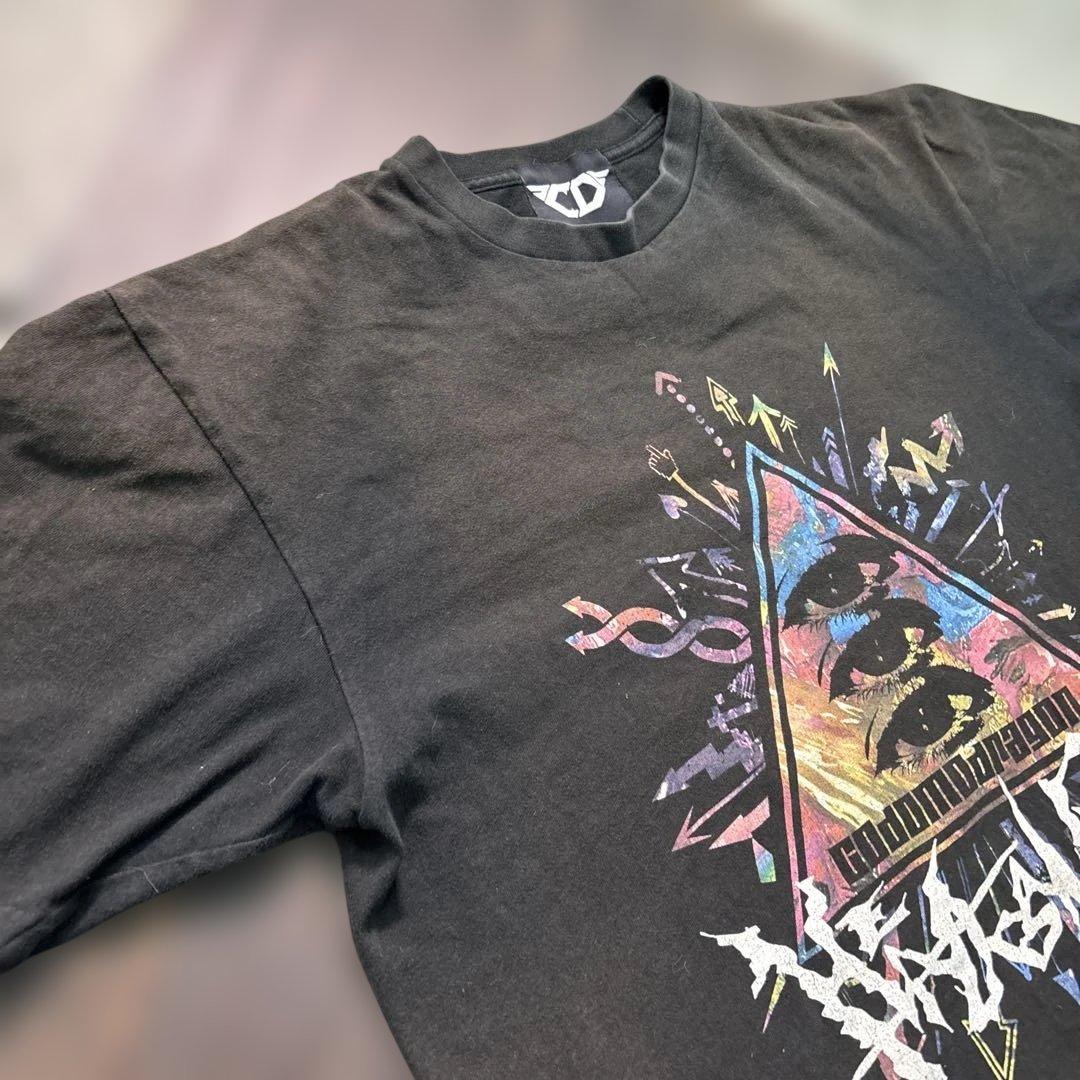 8SM1 コドモドラゴン　ヘッドバンキング　Tシャツ　黒　古着