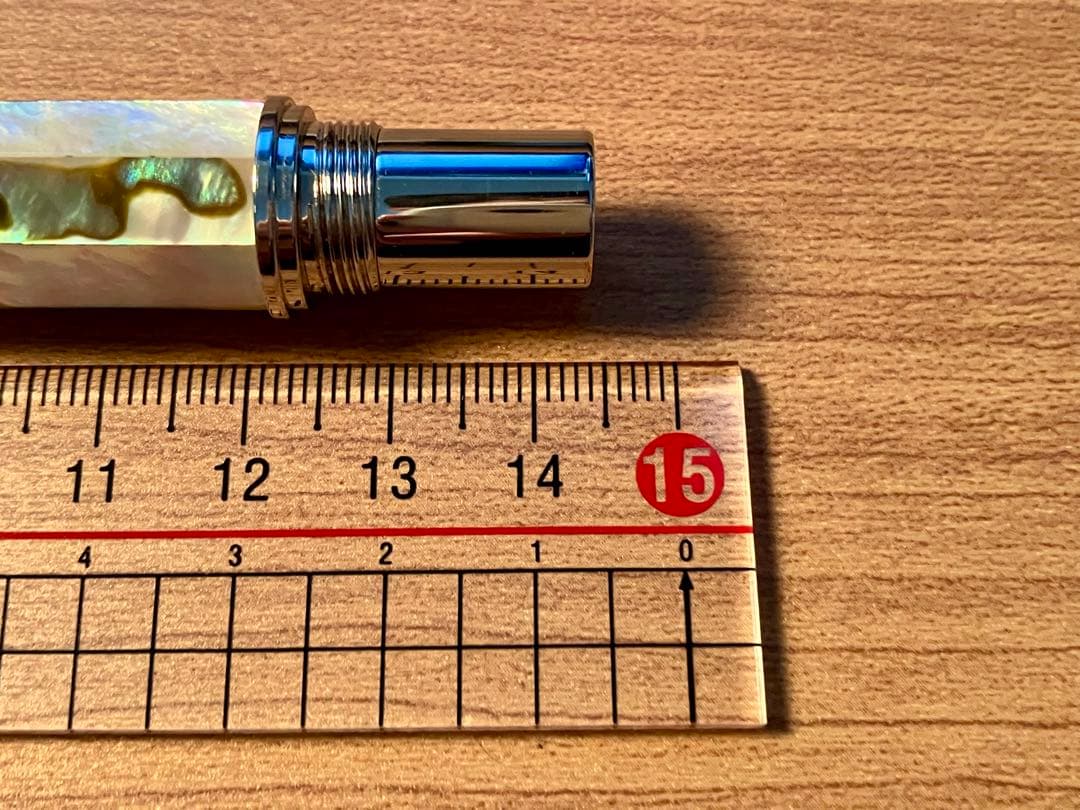 クロスポイント長刀研ぎ万年筆 螺鈿細工 極太