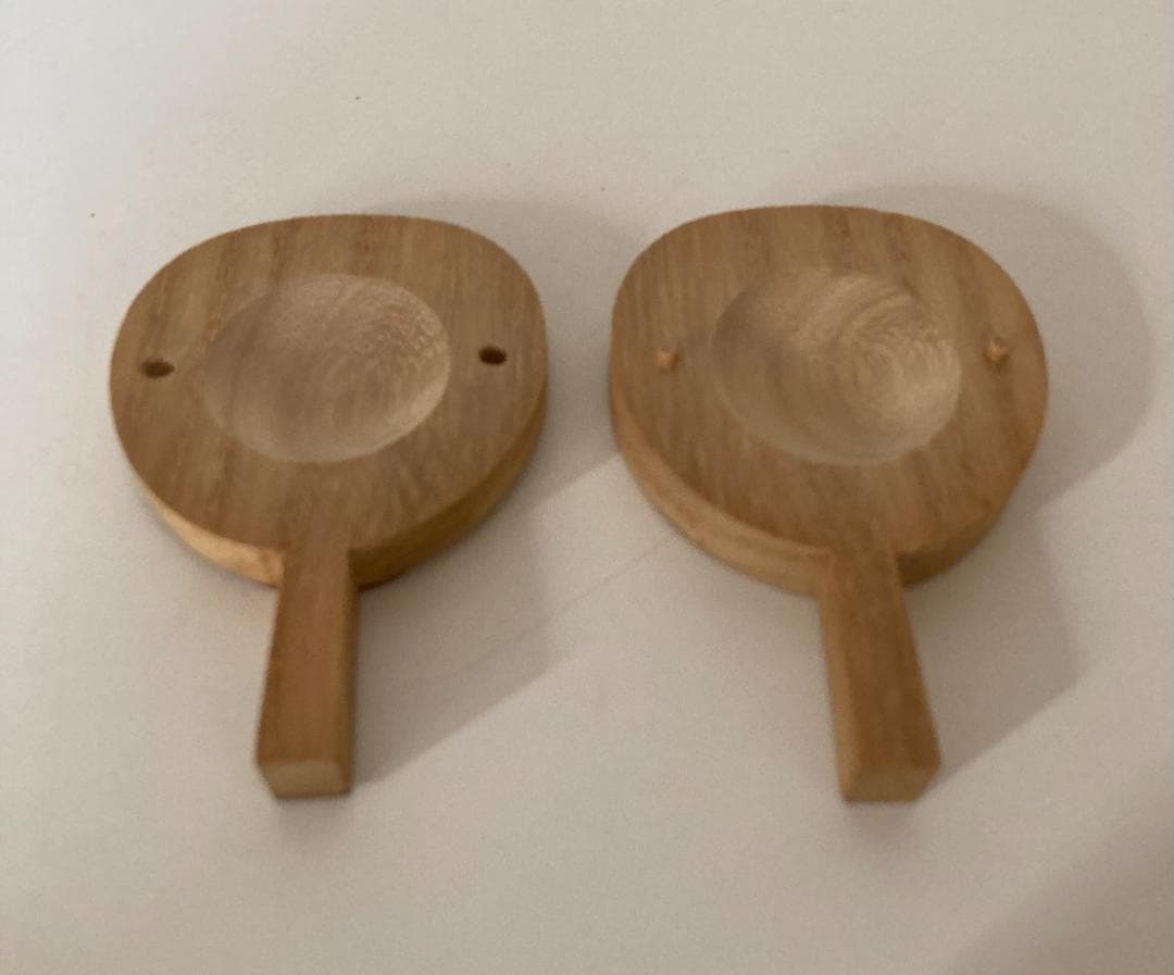 団扇香合　うちわ　蛍　木製　茶道具