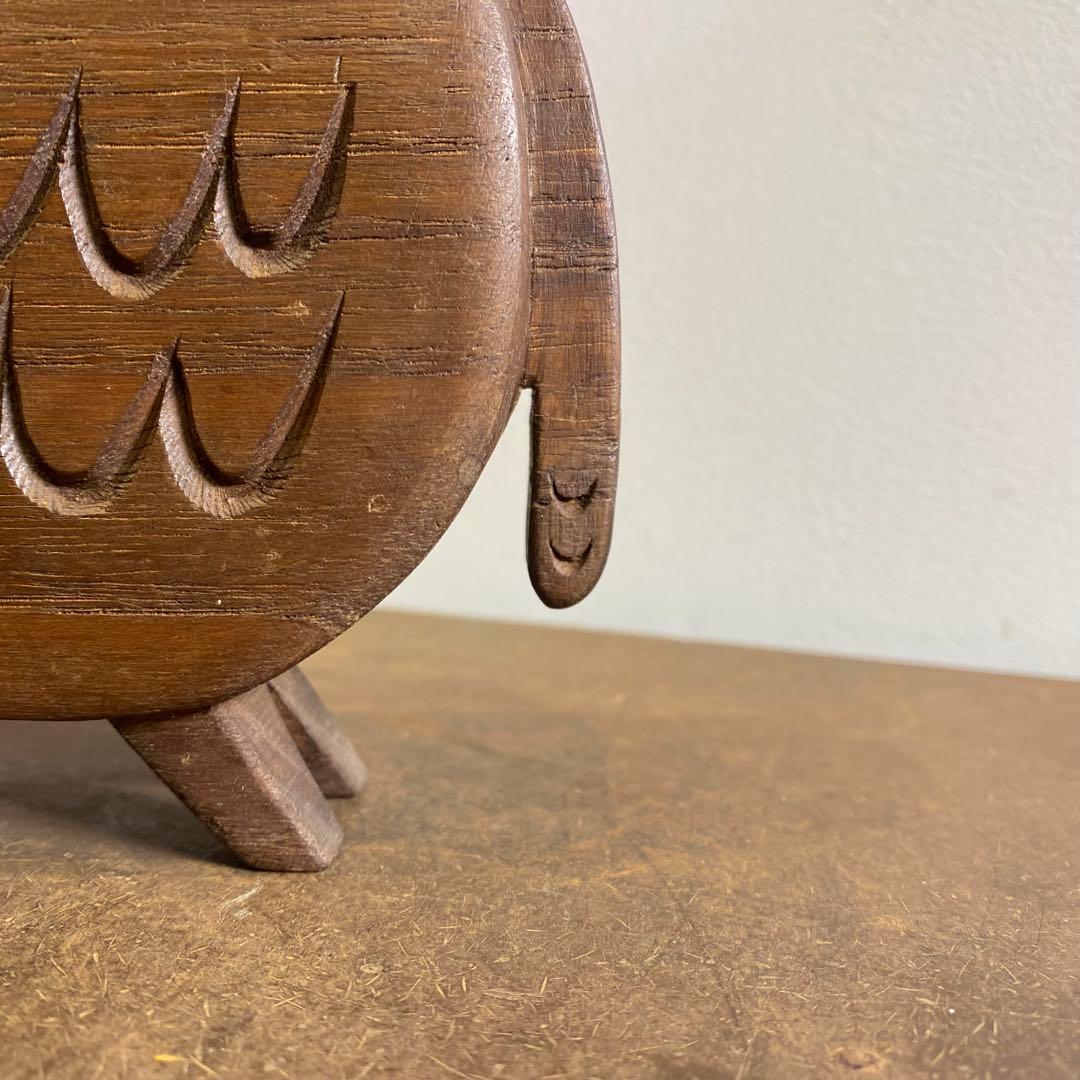 イタリア 木彫りの野生の羊アンティーク