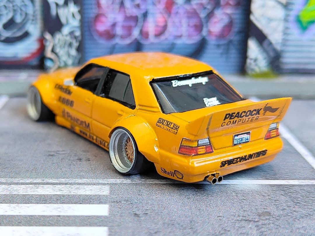 ホットウィールカスタム メルセデスベンツ 500e ロケバニ 深リム☆トミカ改造