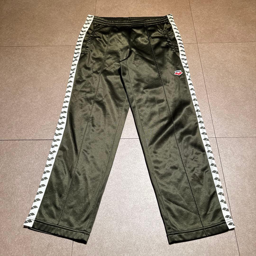 Arena 上下セットアップ　ジャージ　カーキ　白　ビンテージ 90s S