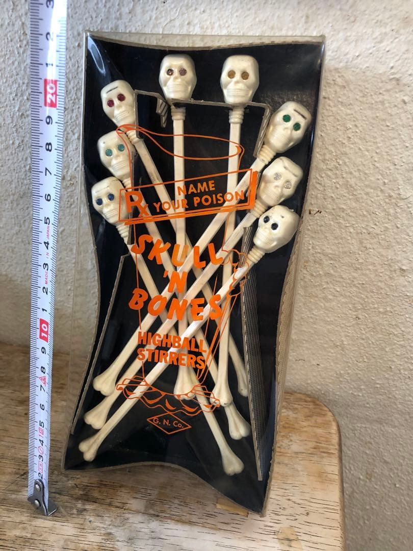 ビンテージ50s スカル　髑髏　骸骨　ネイバーフッド　ミッドセンチュリー　レトロ