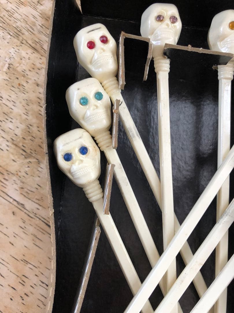 ビンテージ50s スカル　髑髏　骸骨　ネイバーフッド　ミッドセンチュリー　レトロ