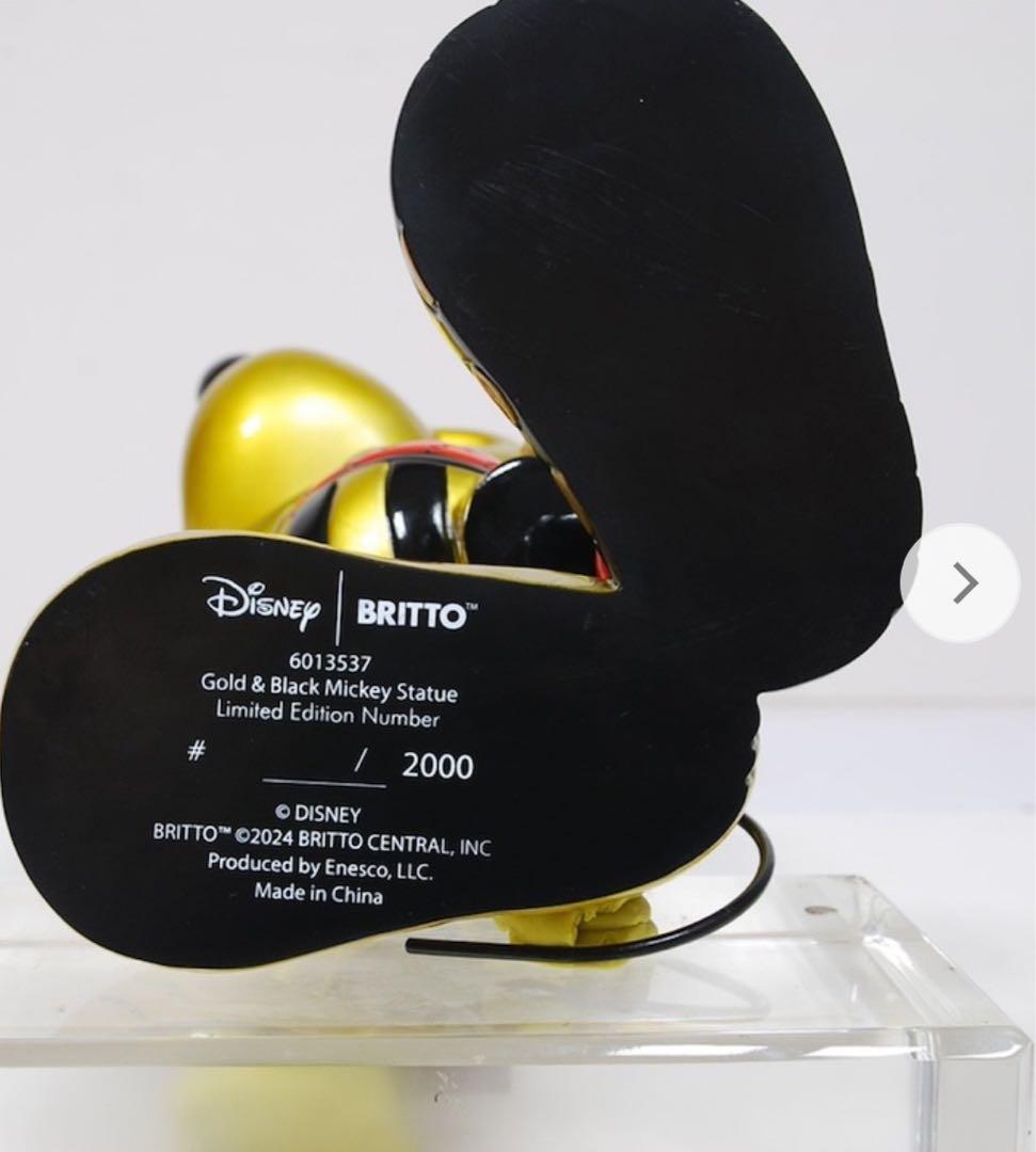 【世界2千個限定】DISNEY×BRITTO ミッキースタチュー 2個セット