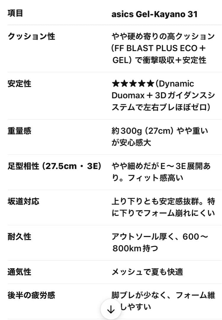 ASICS GEL-KAYANO31 ネイビー/ブルー WIDE 27.0cm