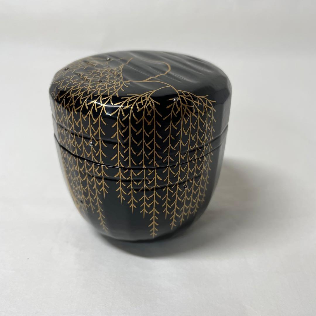 FD18 道馬宗廣作　認徳斉好模　銀露入黒棗「折撓」二二高　一閑