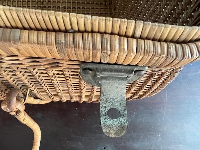 品番　z-0697 籐カゴ　アンティーク　レトロ　ピクニックバック　小物入れ収納