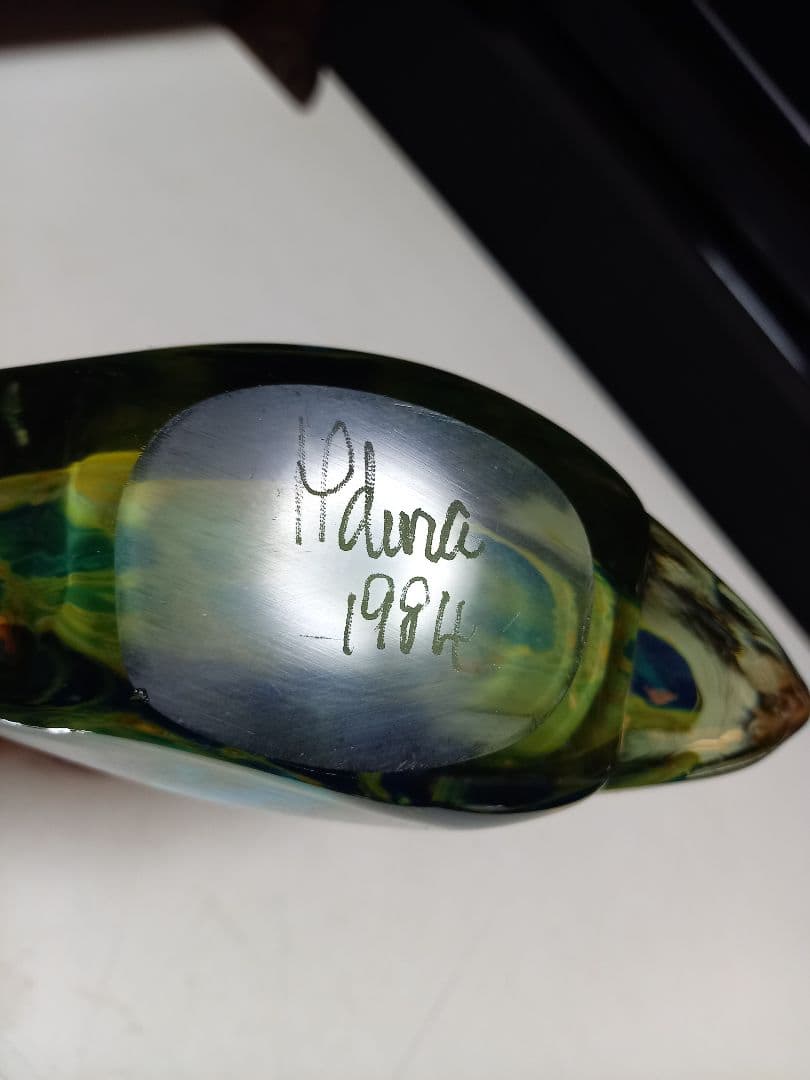 1984年　イムディーナ　グラス　マルタ島　　ミッシェル　ハリス　サイン入