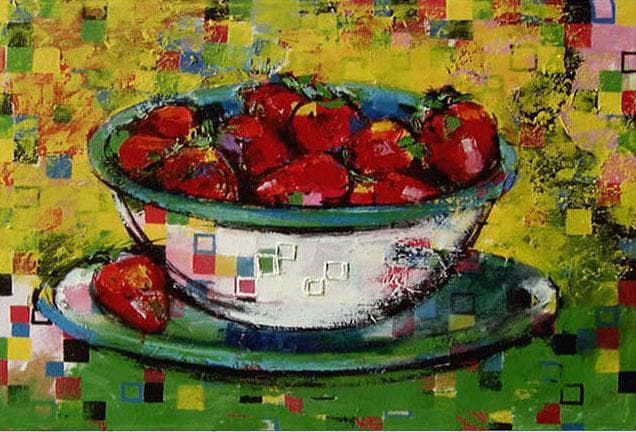 油絵 菅家令子 絵 絵画インテリア額付(黒) uF6-061003 静物フルーツ