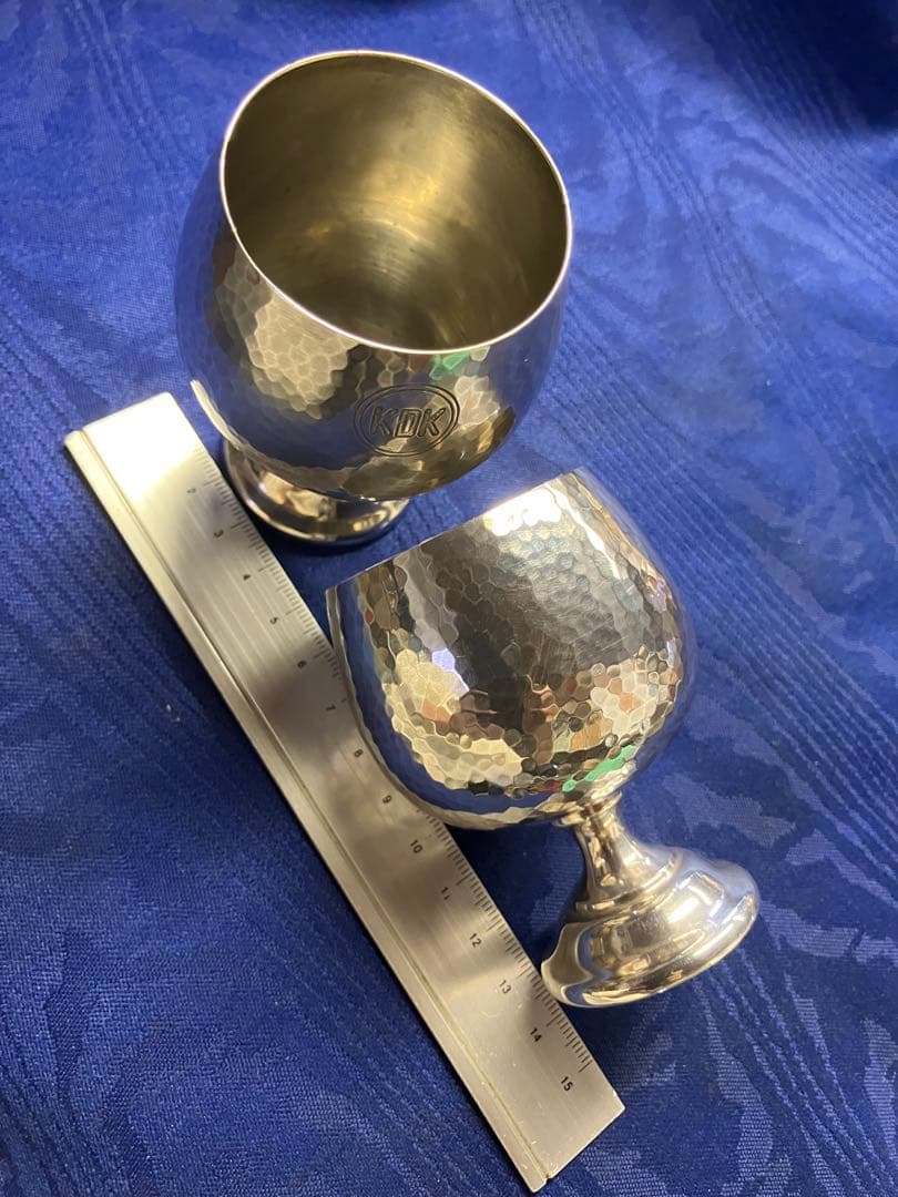 花*様 KDK ハンマードワイングラス 2個セット　ジャンク2個付き