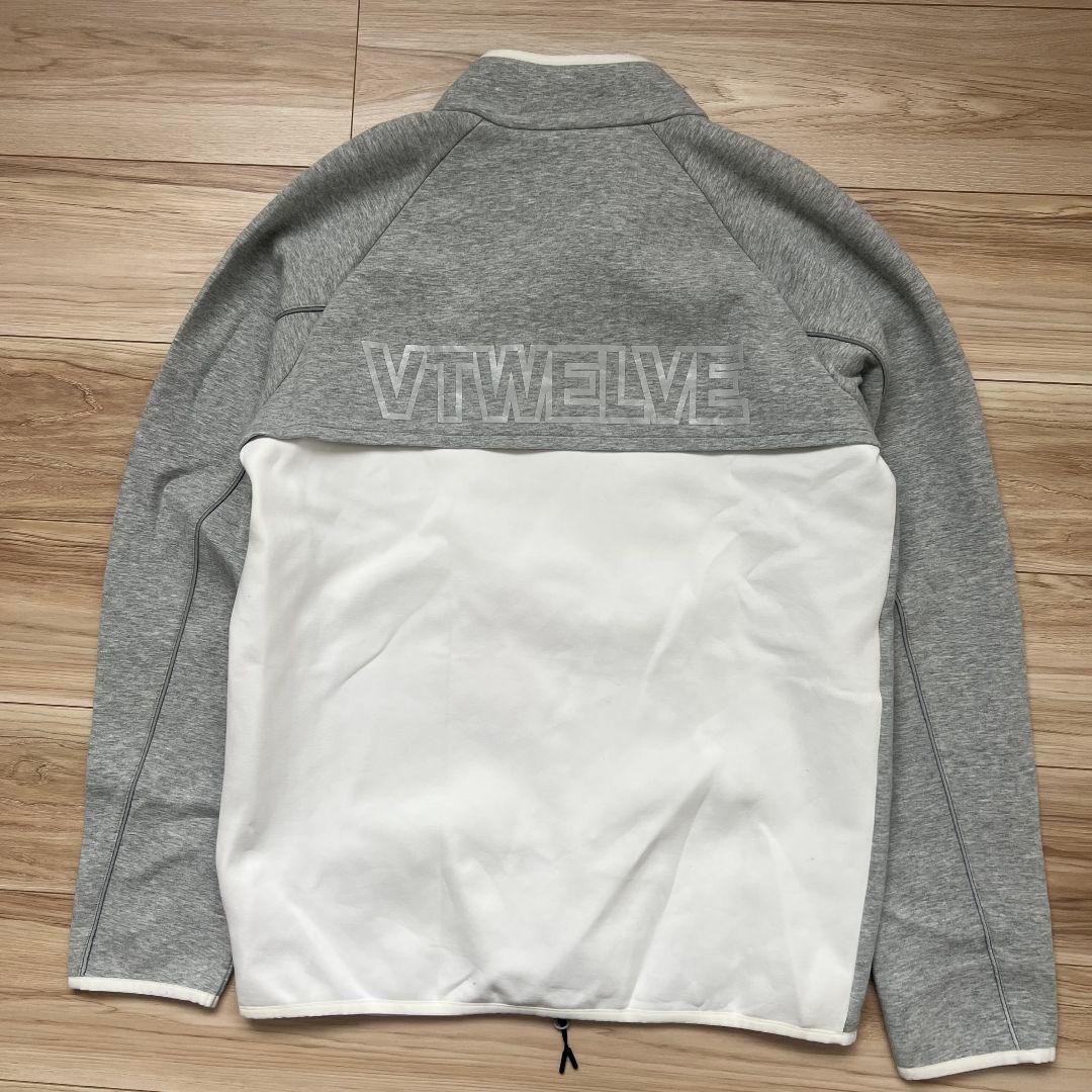 V12 ジャケット　ゴルフ　ダンボールニット　メンズ　XL フルジップ　グレー