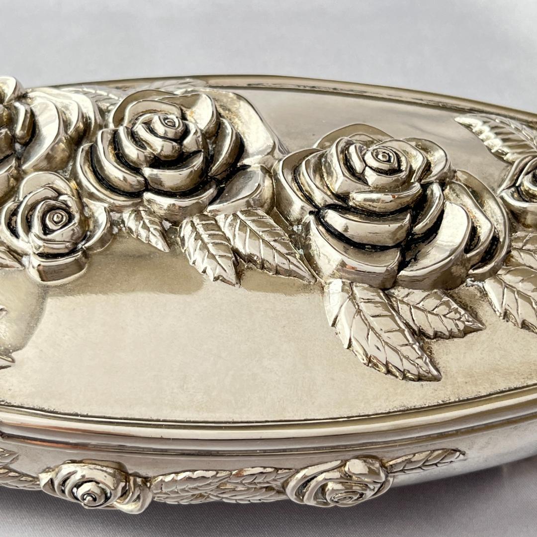 【Godinger】 薔薇のジュエリーボックス【シルバープレート】ローズ