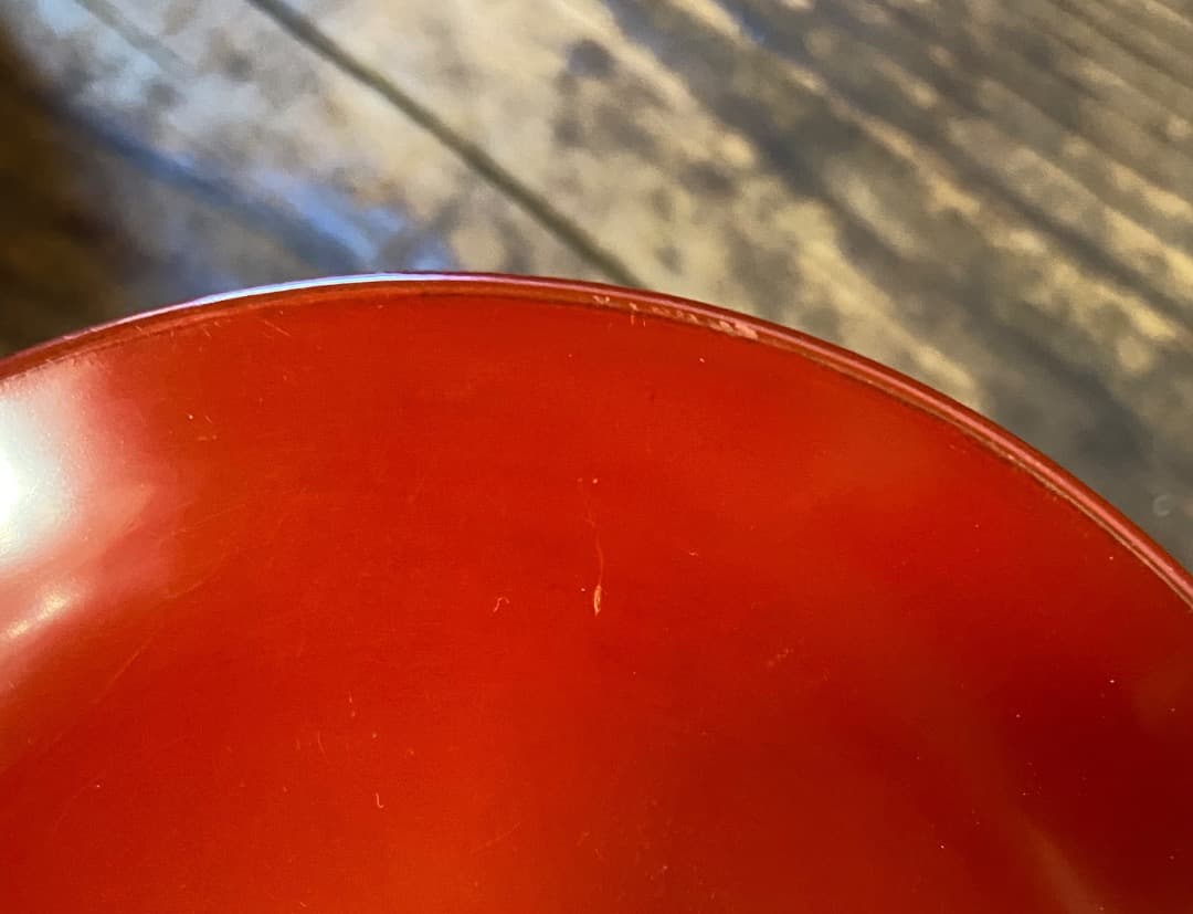 能登蔵出し 輪島塗 朱漆 入れ子 四つ椀 / 時代 朱塗 漆器椀 四つ組椀 正月