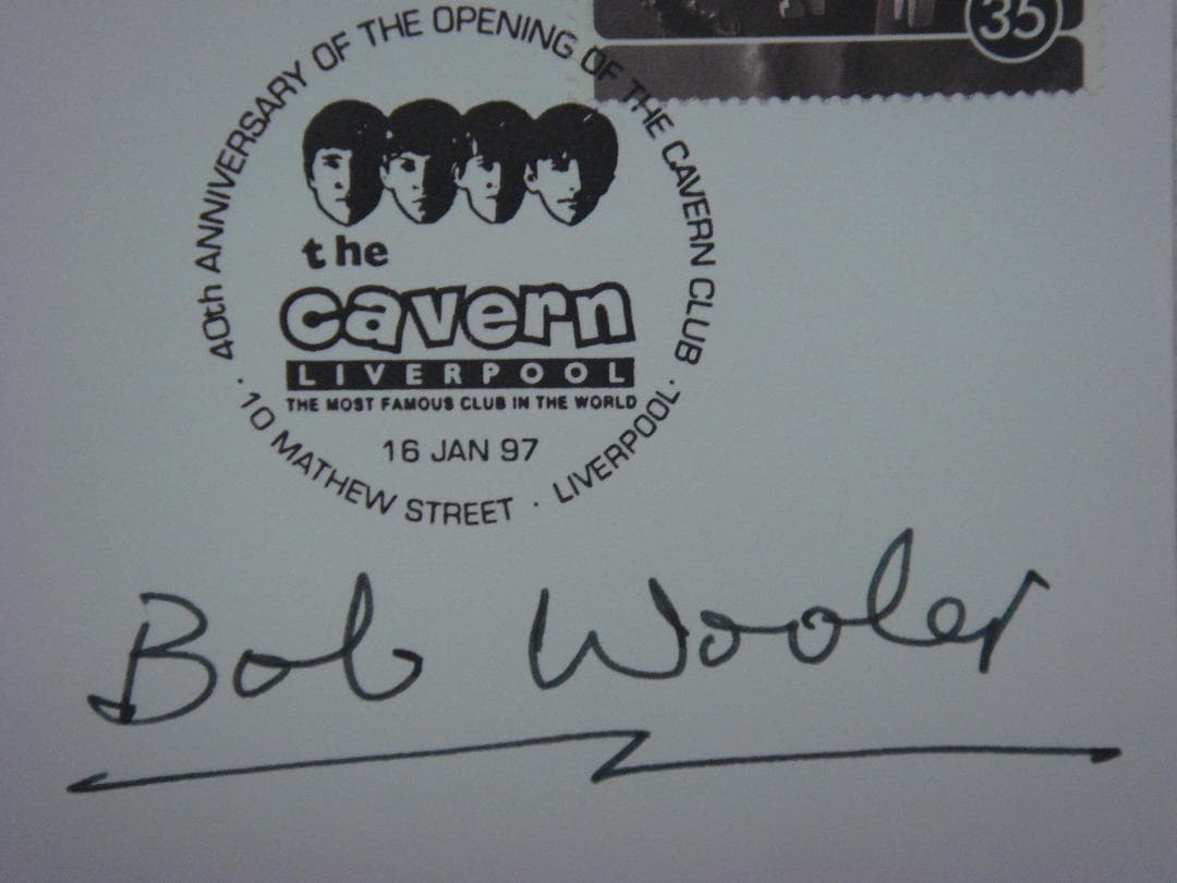 初日カバー キャバーンクラブ ボブ・ウーラーサインアンティーク・コレクション