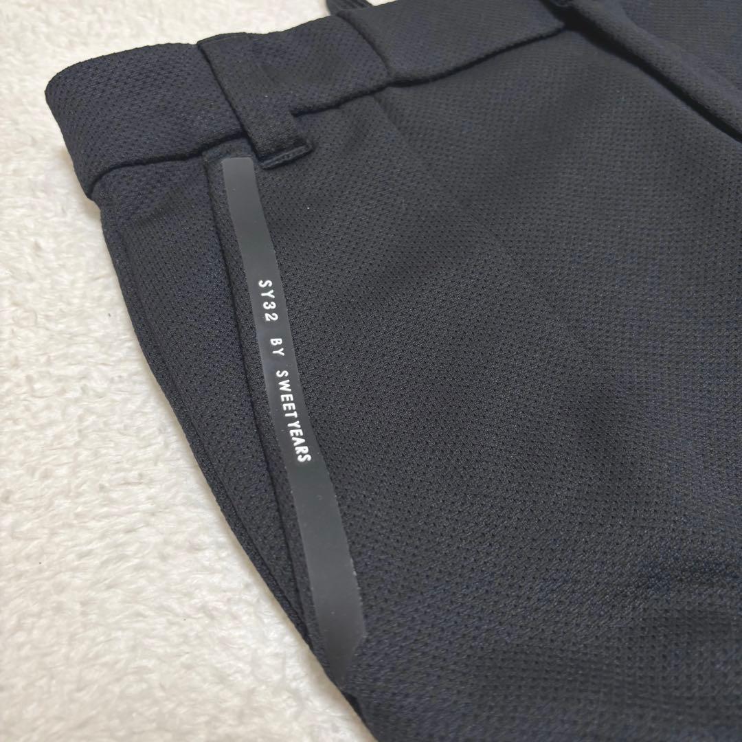 SY32 ゴルフ カーゴパンツ ［ドライメッシュスエット素材］ ブラックL